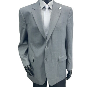 NEW Jos A Bank Mens 42R Gray 100% Wool Blazer Sport Coat Business Casual Suit